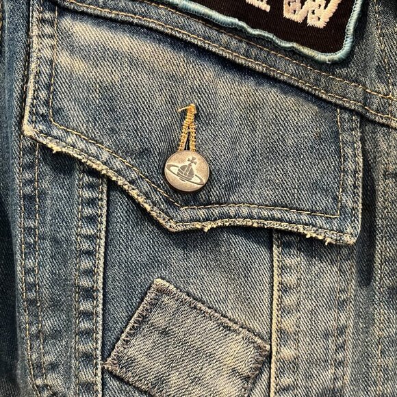 RARE VIVIENNE WESTWOOD X LEE "HIPPIE WAISTCOAT" DENIM PATCH VEST I - Picture 7 of 15
